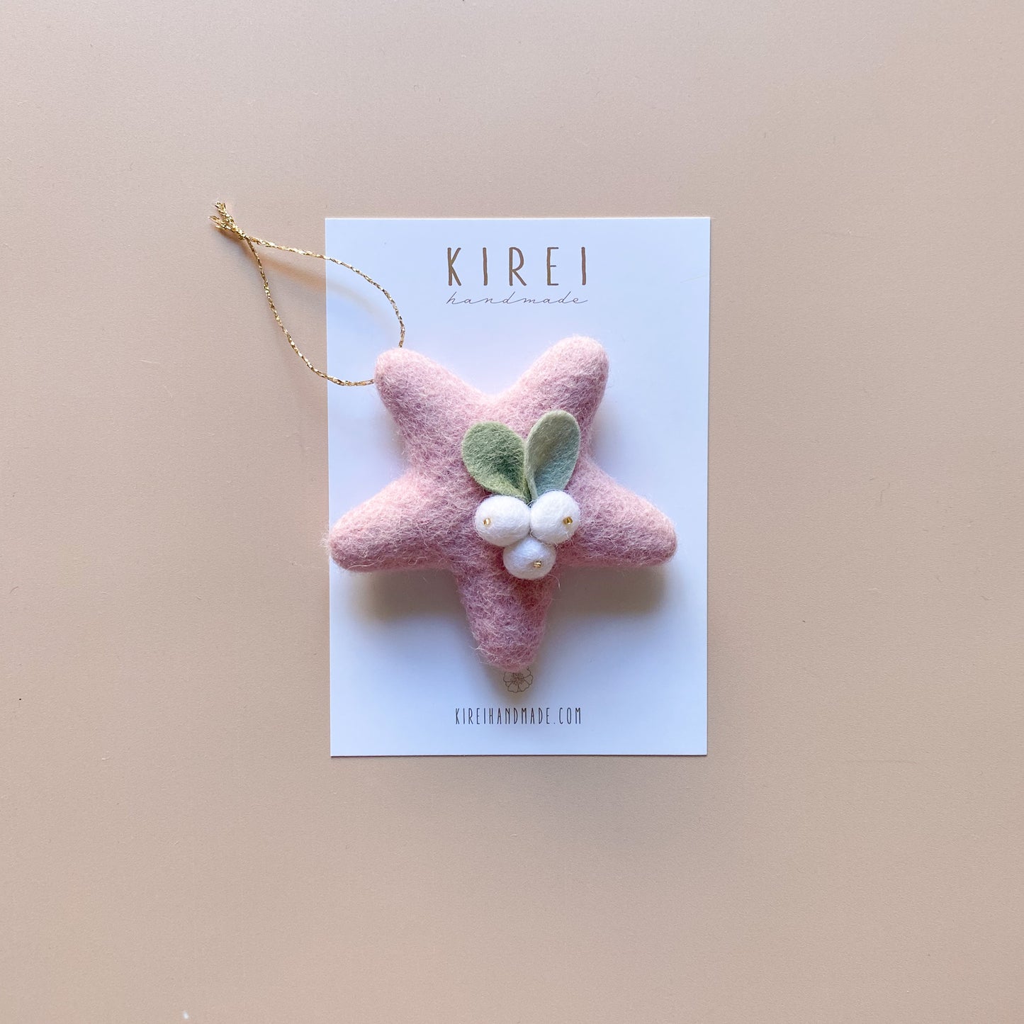 Christmas Star Ornament - Pink Star