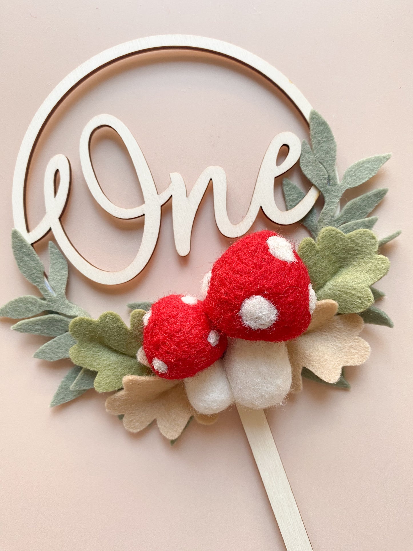 Woodland Mushroom Cake Topper