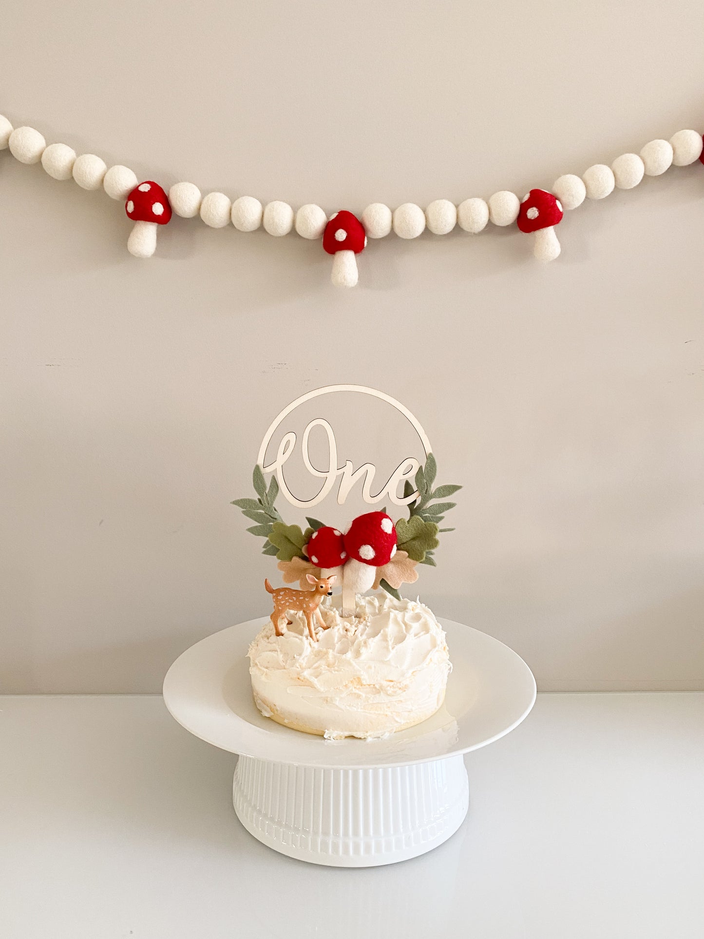Woodland Mushroom Cake Topper