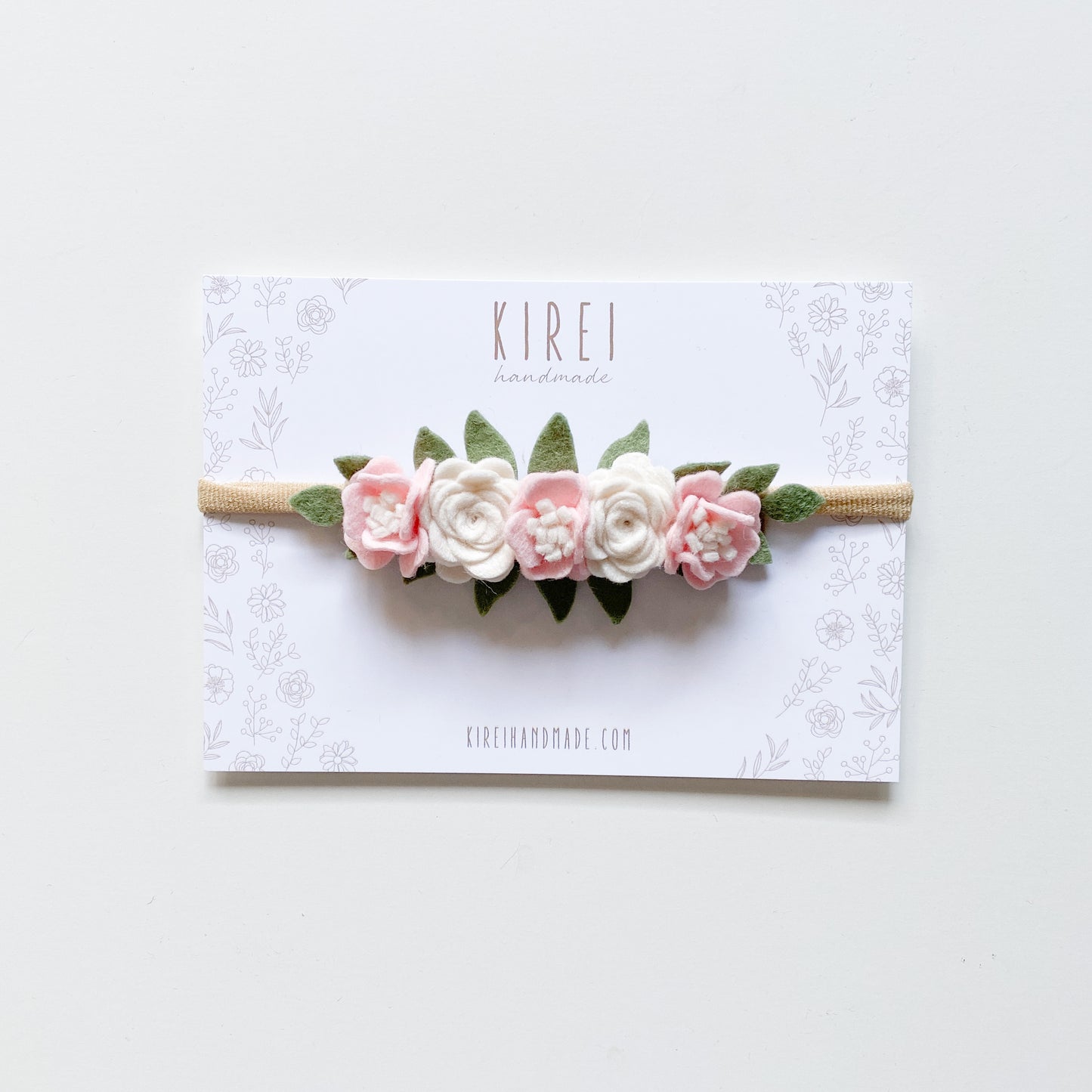 Dainty flower crown (mini) - baby pink