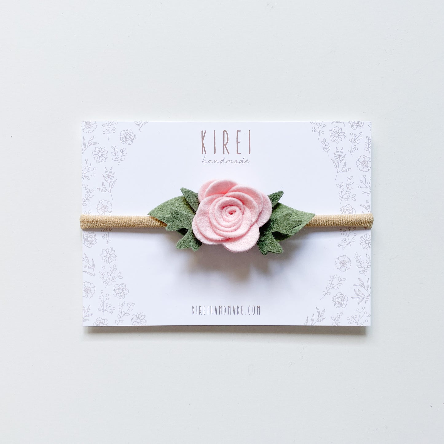 Baby Rose Headband/ Hair clip - Baby Pink