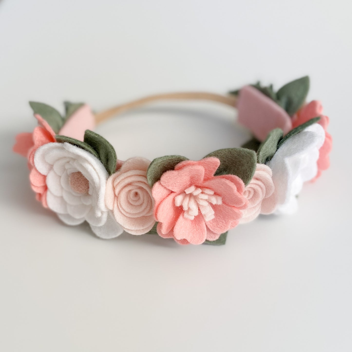 Classic Blush Flower Crown