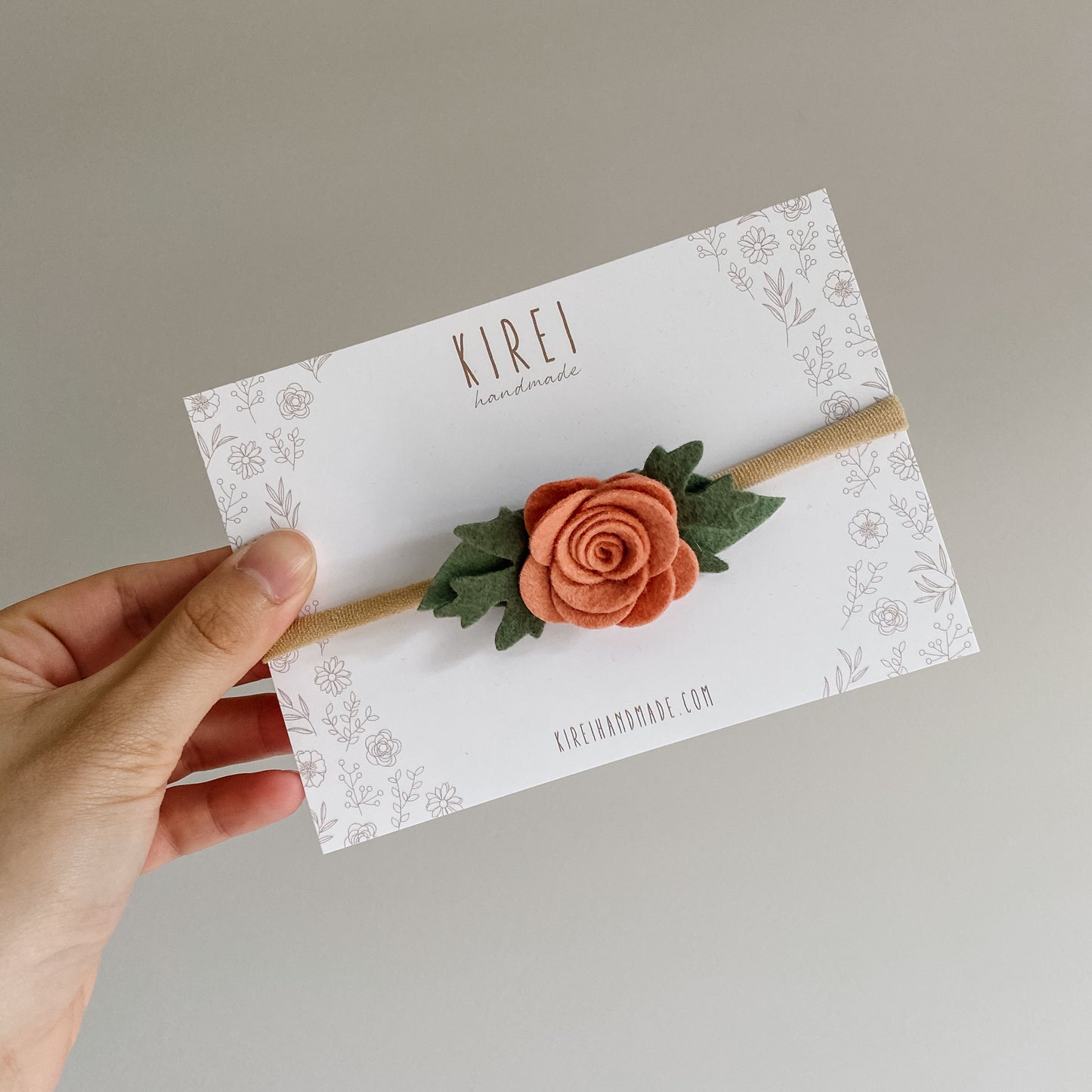 Baby Rose Headband/ Hair clip - Dusty Pink