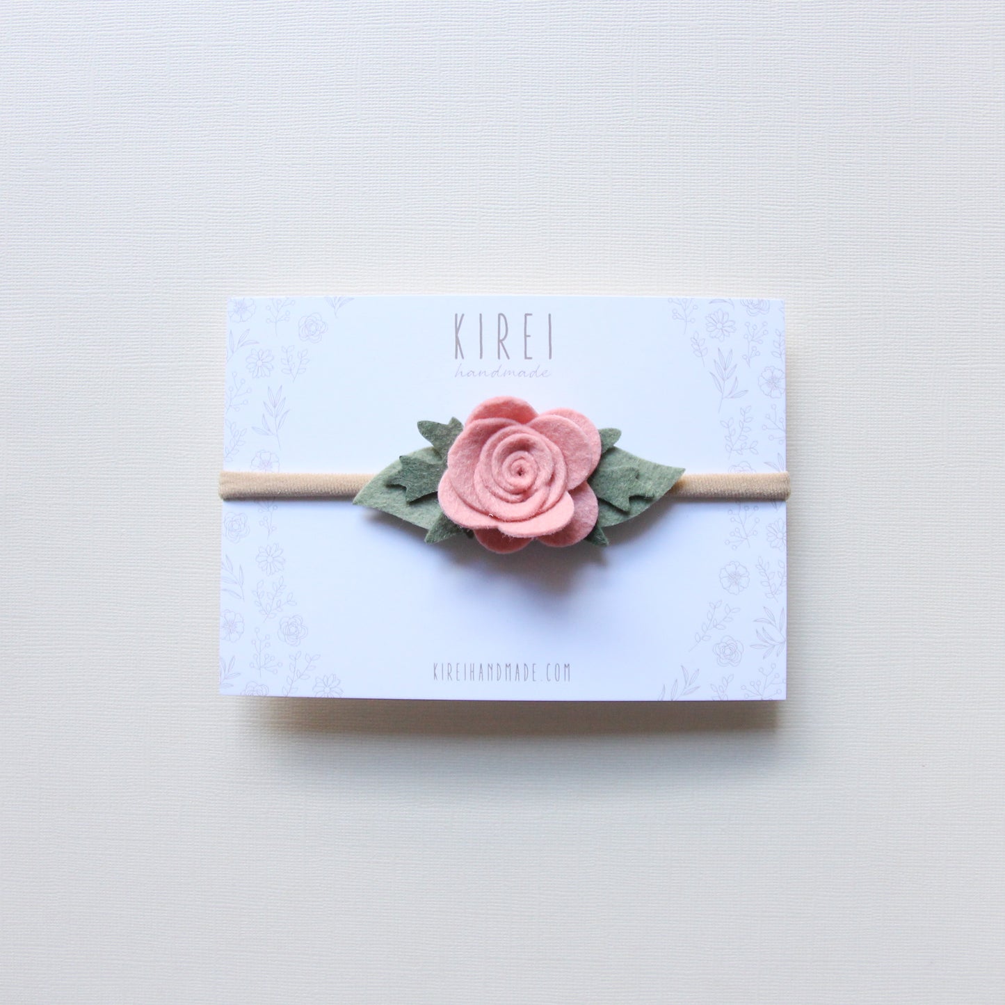 Baby Rose Headband/ Hair clip - Blush