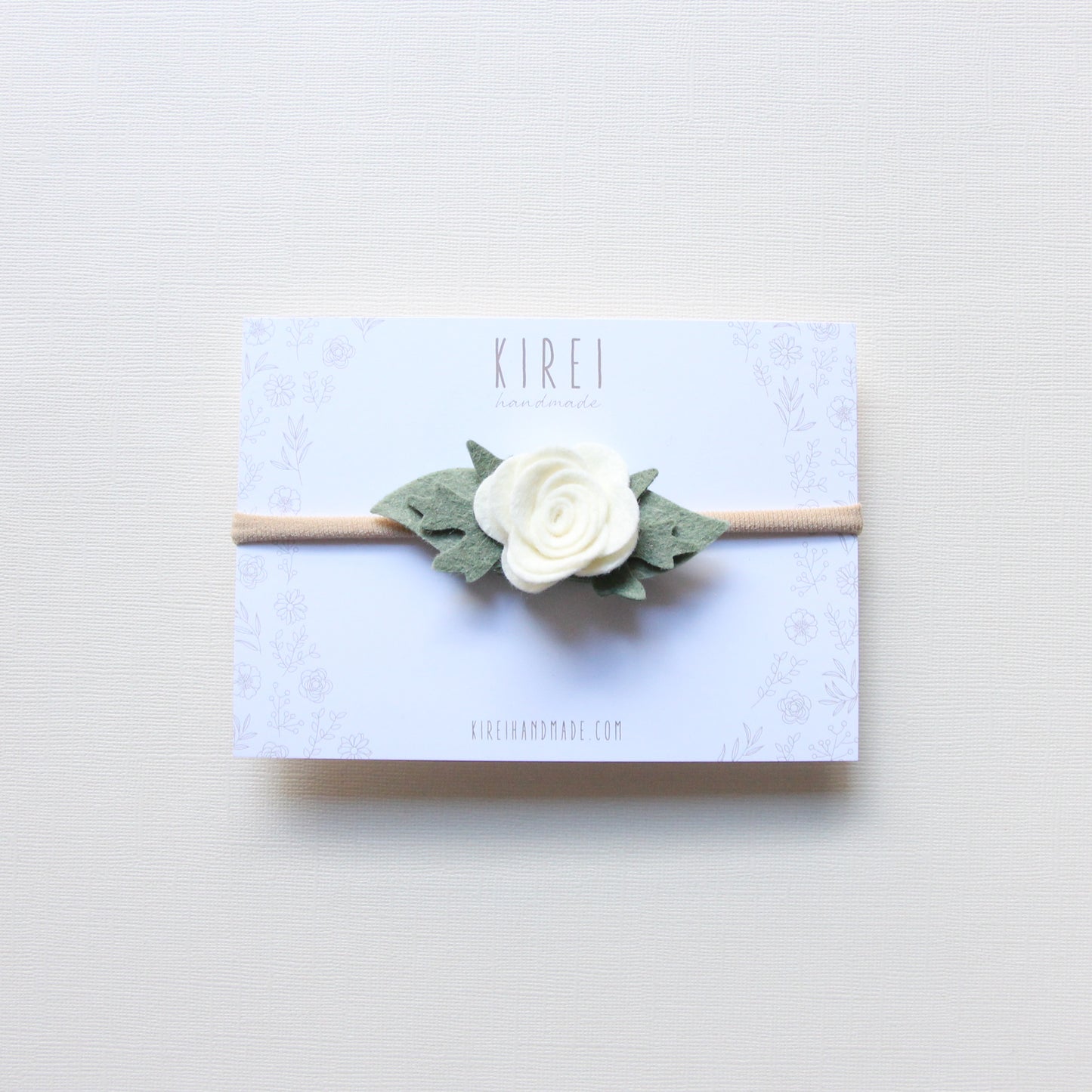 Baby Rose Headband/ Hair clip - Ivory