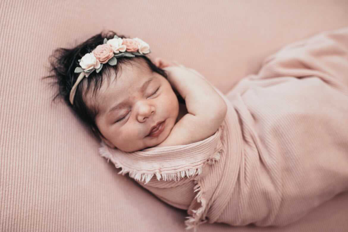 Dainty flower crown (mini) - blush pink