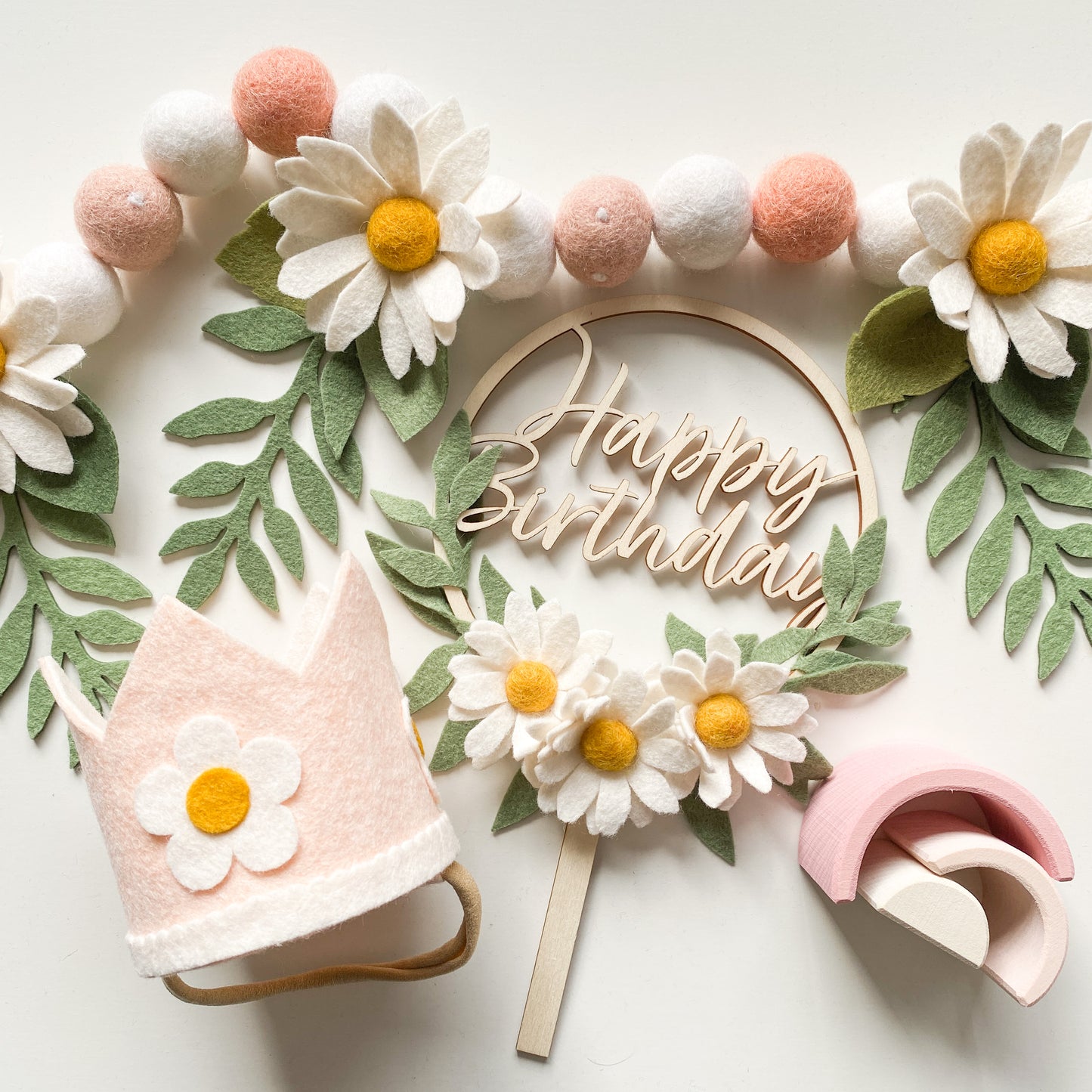 Spring Daisy Flower Garland