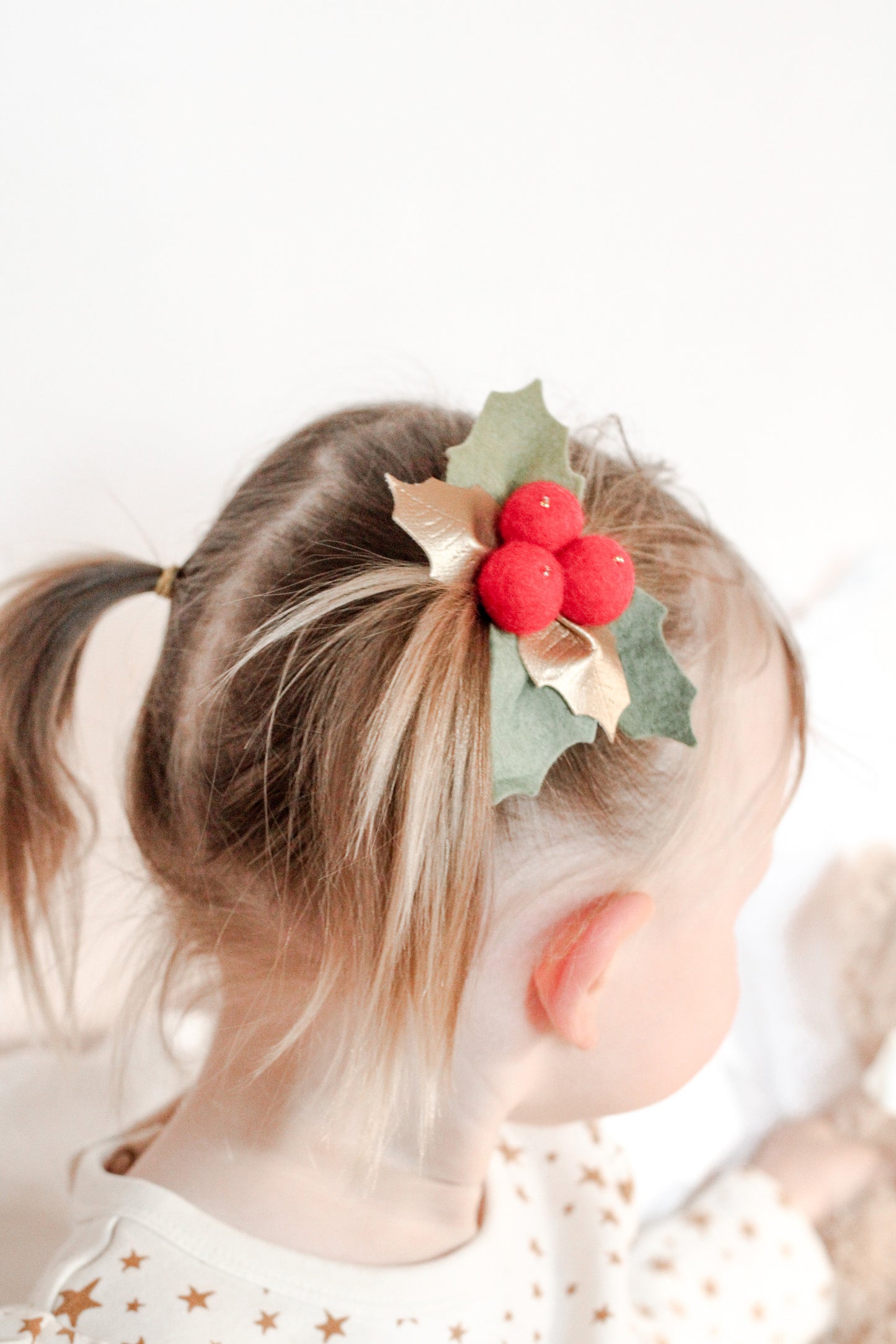 Holly Berry Headband/ Hair Clip - Red *READY TO SHIP*