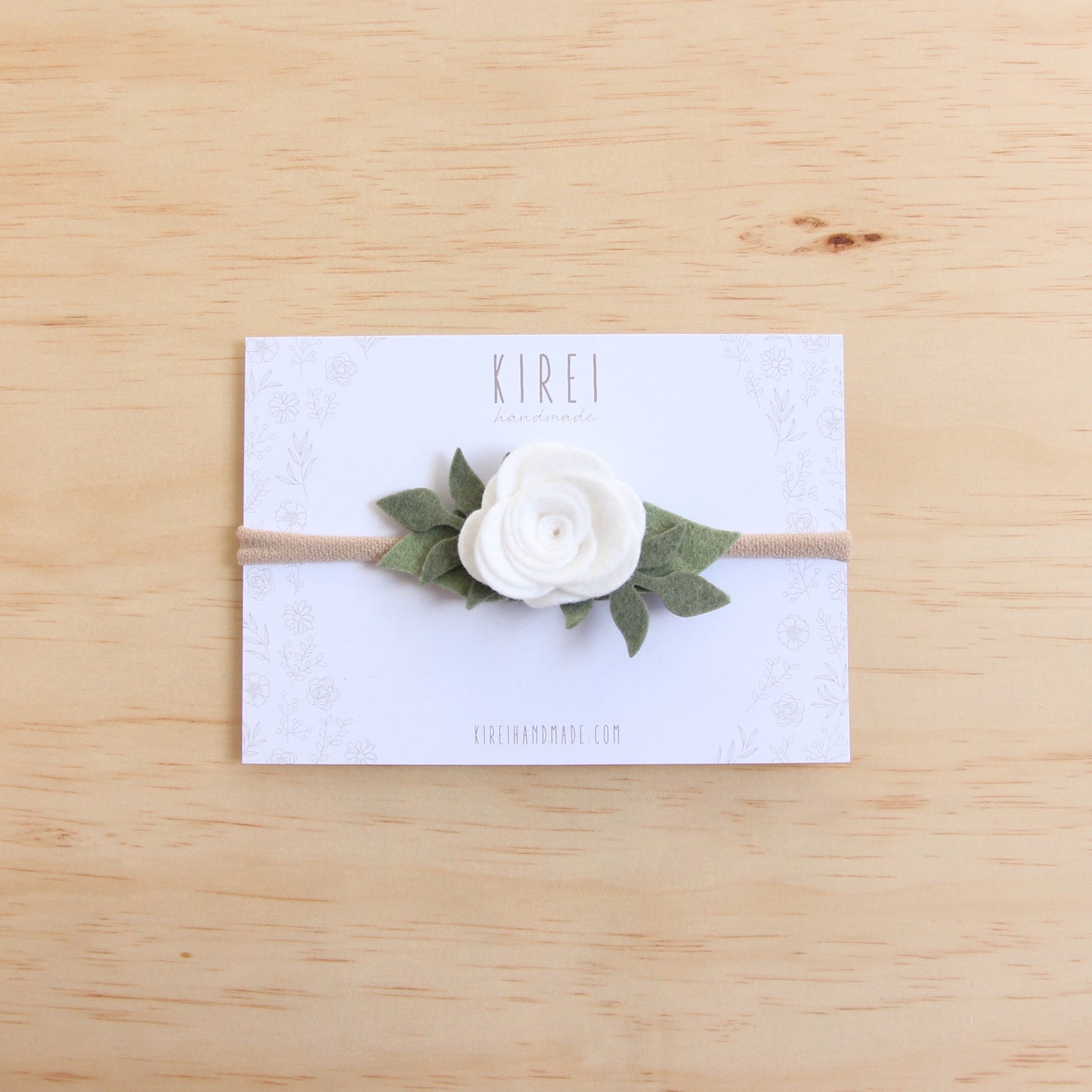 Baby Rose Headband/ Hair clip - White