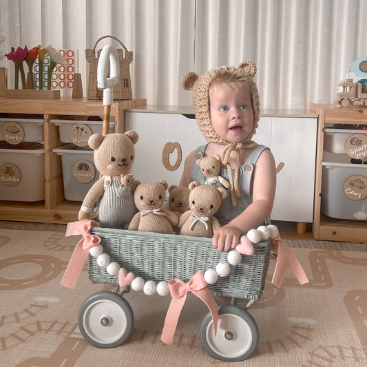 Bow and Heart Garland - Pink