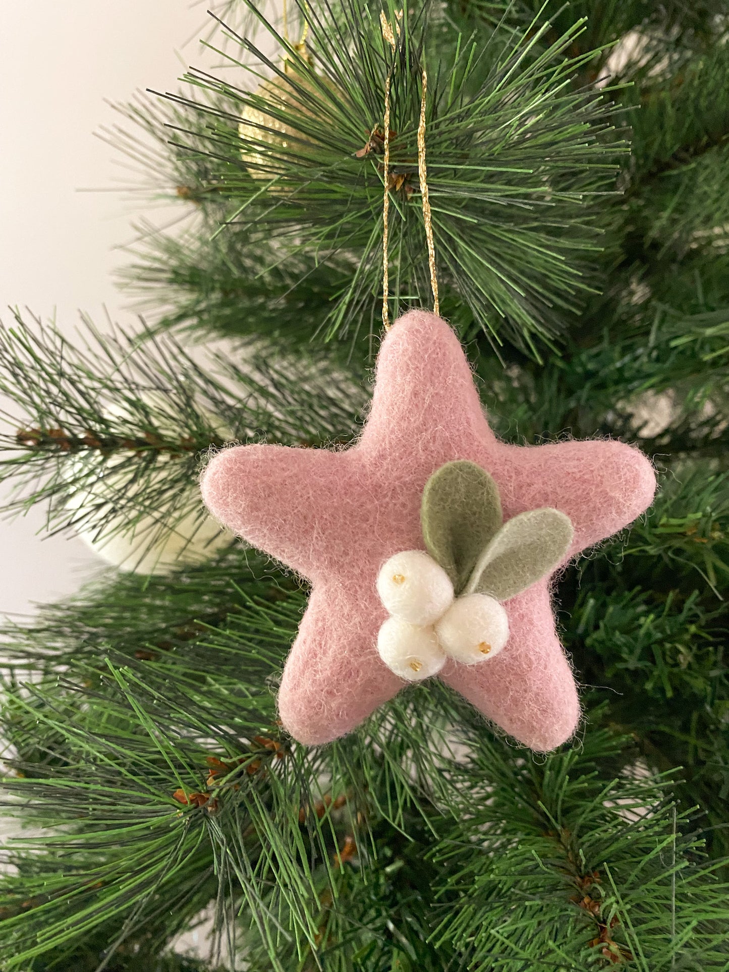 Christmas Star Ornament - Pink Star