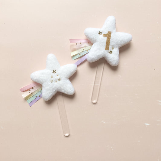 Rainbow Shooting Star Cake Topper