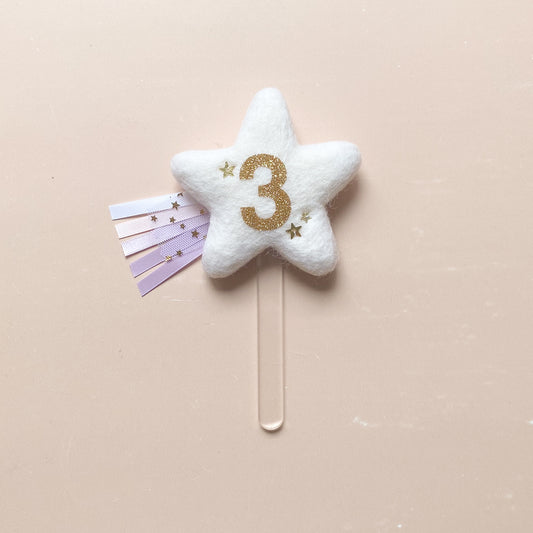 Shooting Star Cake Topper - Lilac