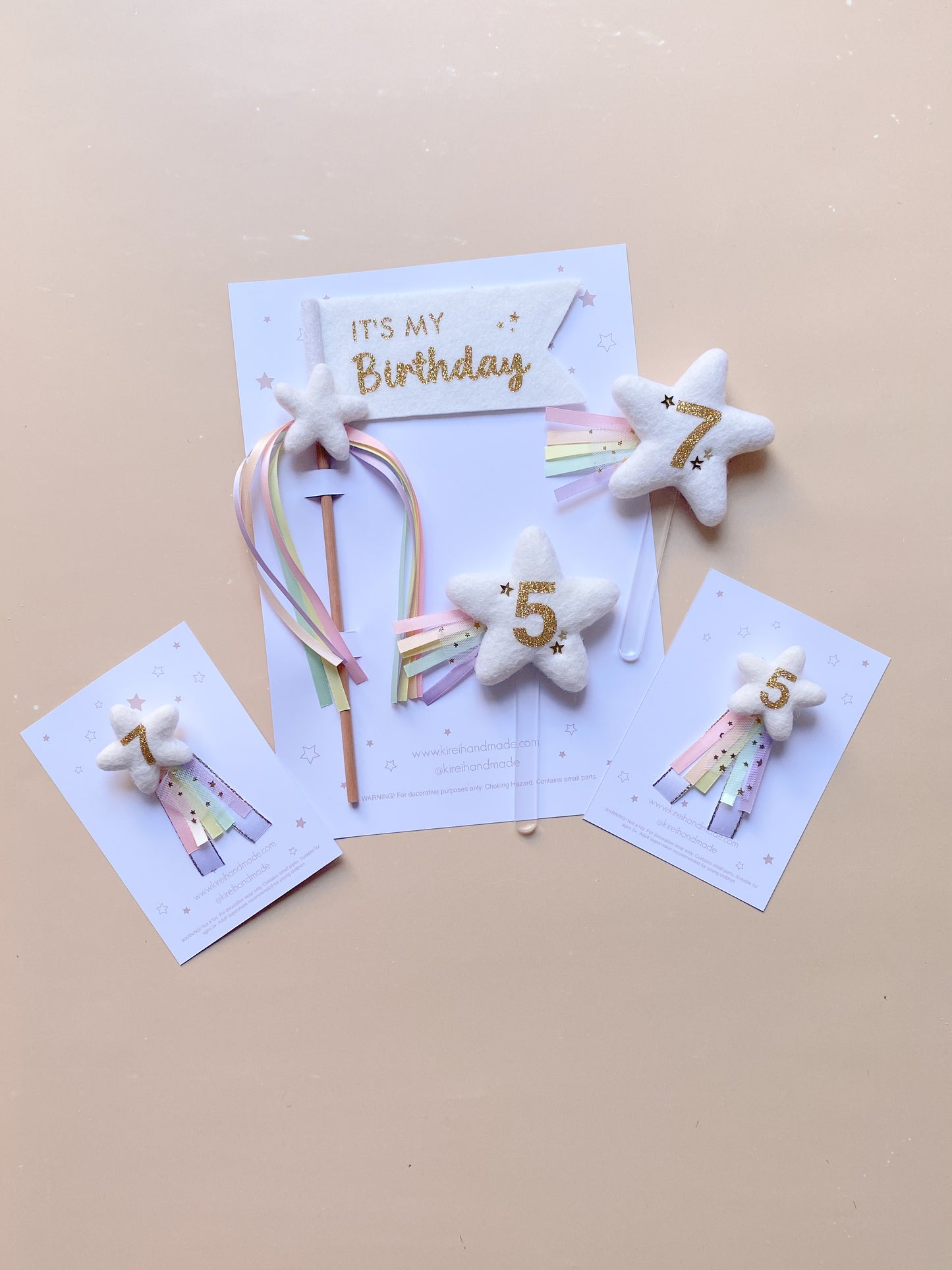 Star Birthday Badge - Pastel