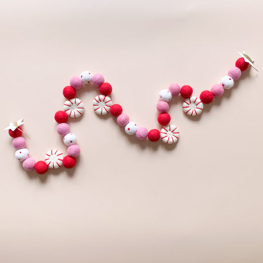 Simple Peppermint Candy Garland - Red *READ TO SHIP*