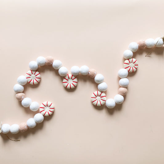 Simple Peppermint Candy Garland - Pink