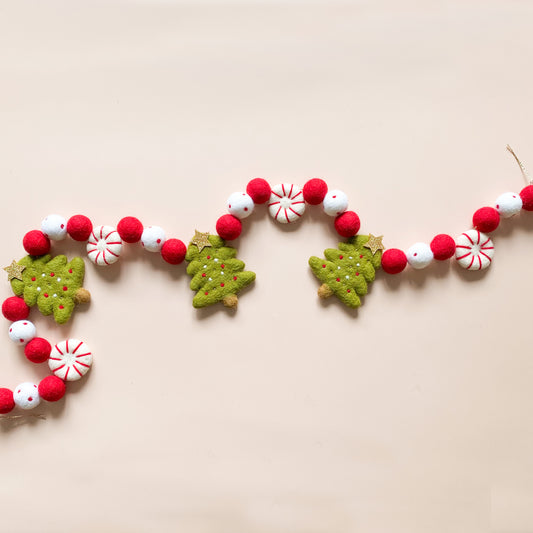 Christmas Tree and Peppermint Candy Garland *READ TO SHIP*