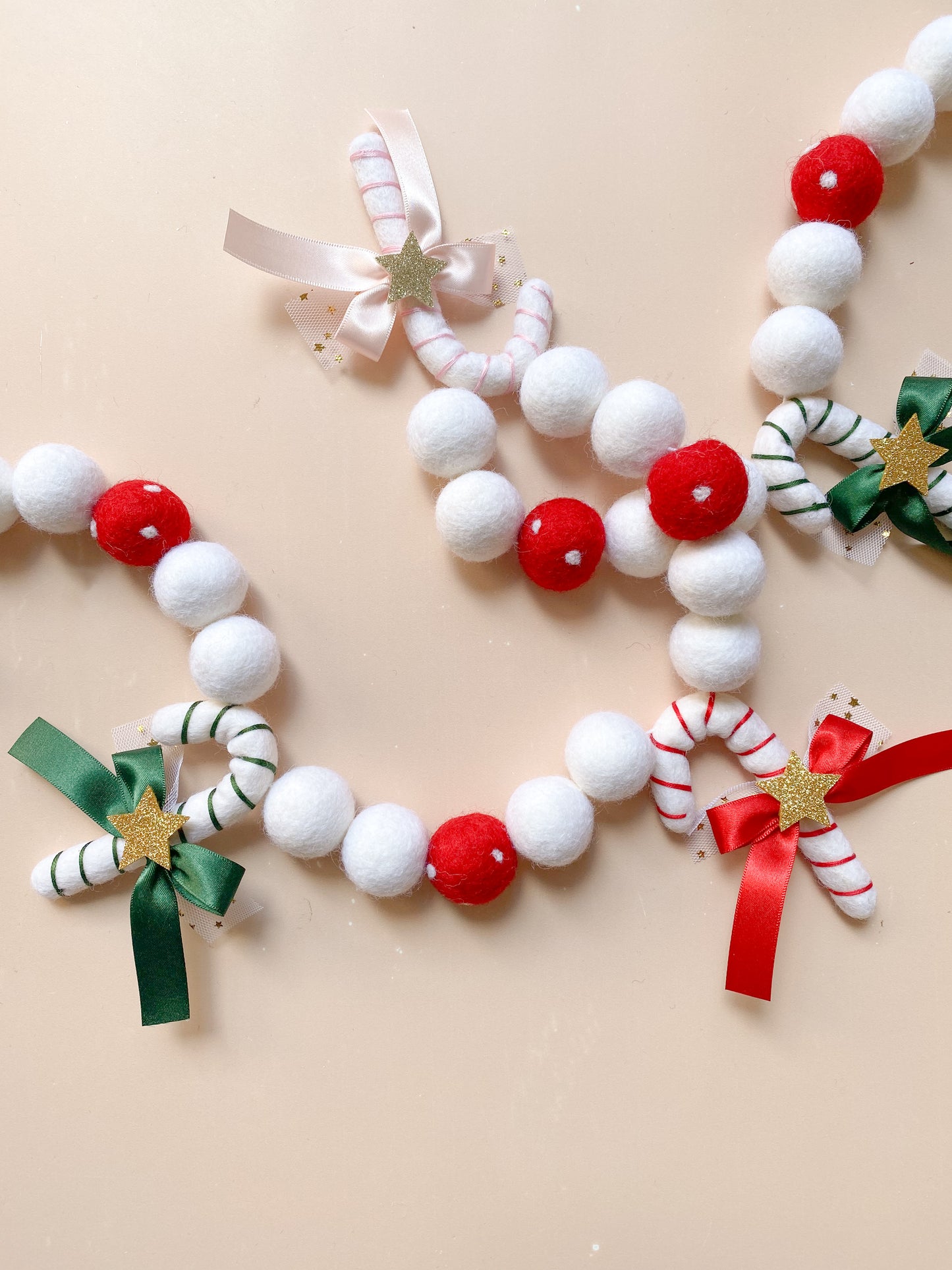 Festive Candy Cane Garland