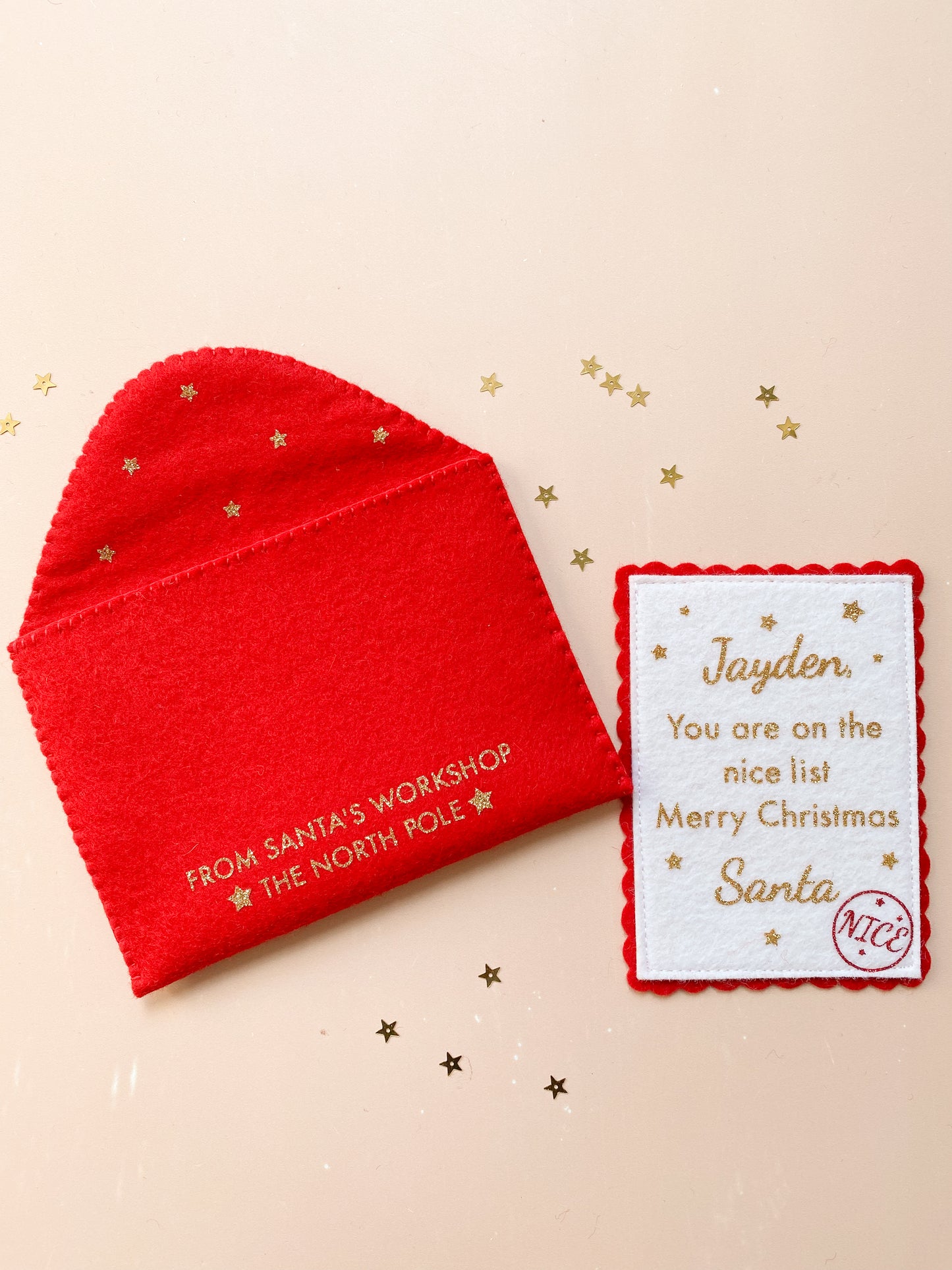 Personalised Nice List Notecard + Magical Envelope From Santa