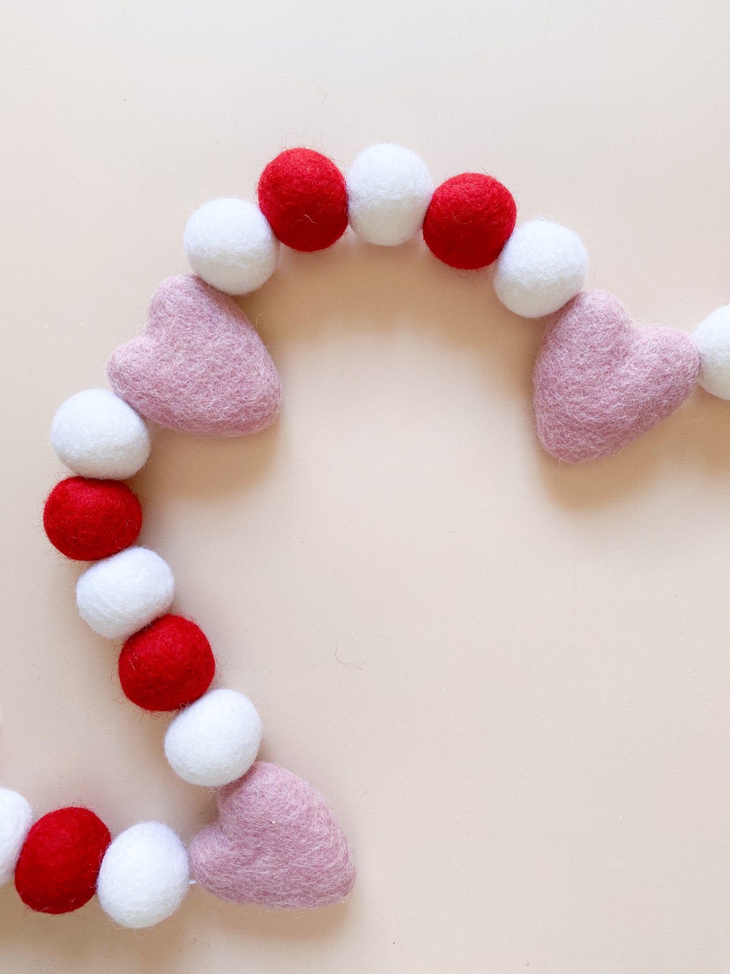 Pink and Red Heart Garland