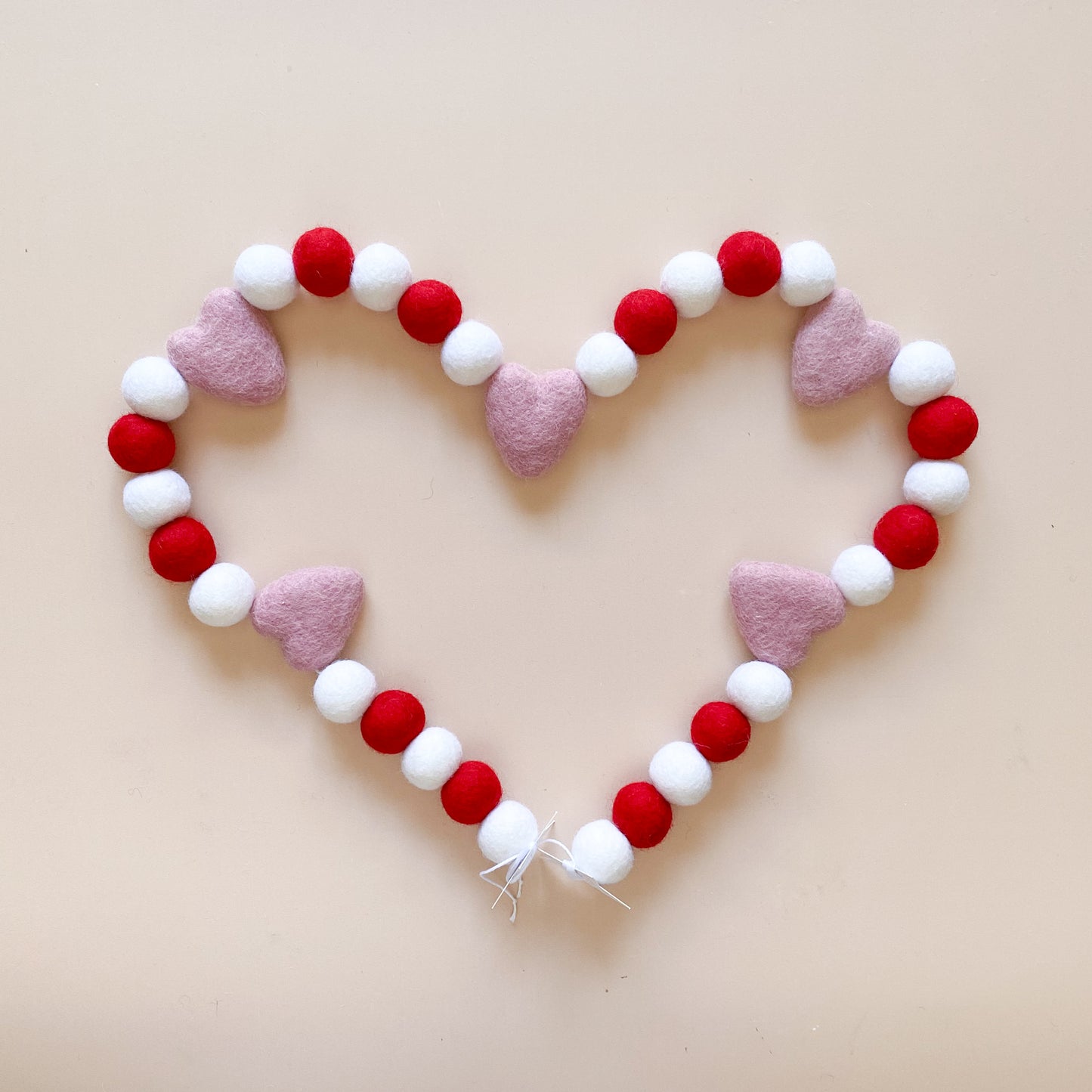 Pink and Red Heart Garland