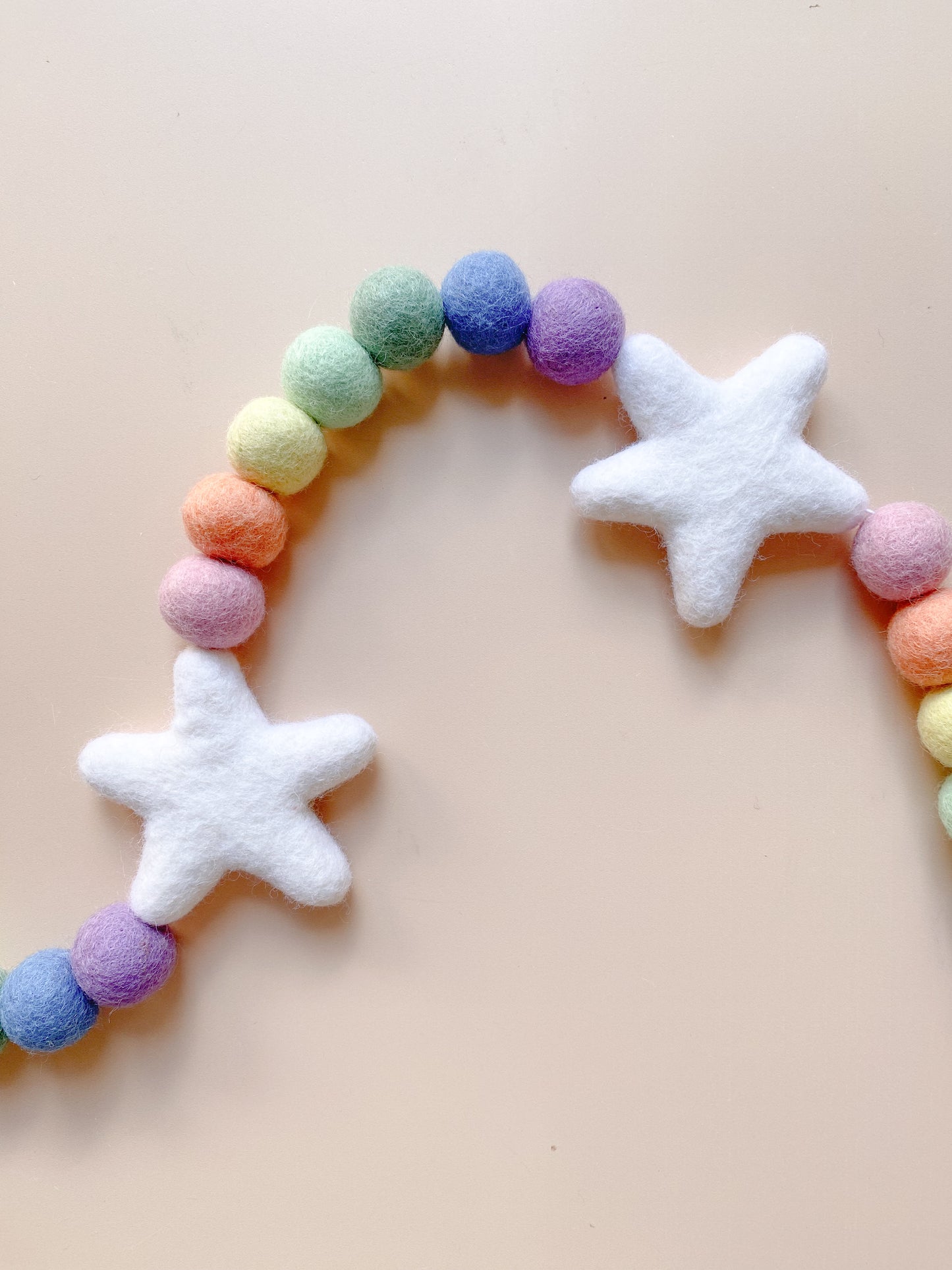 White Star Rainbow Garland