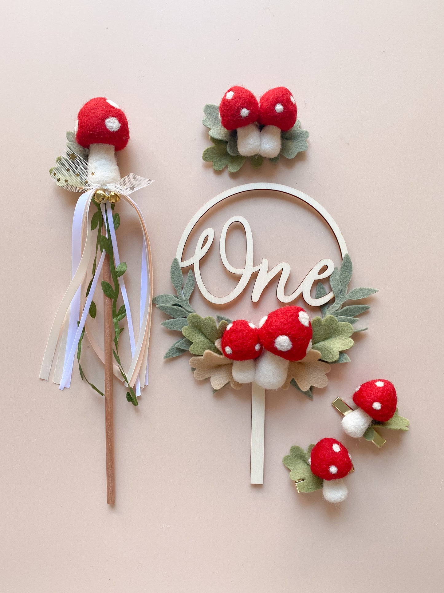 Mushroom Headband/ Hair Clip