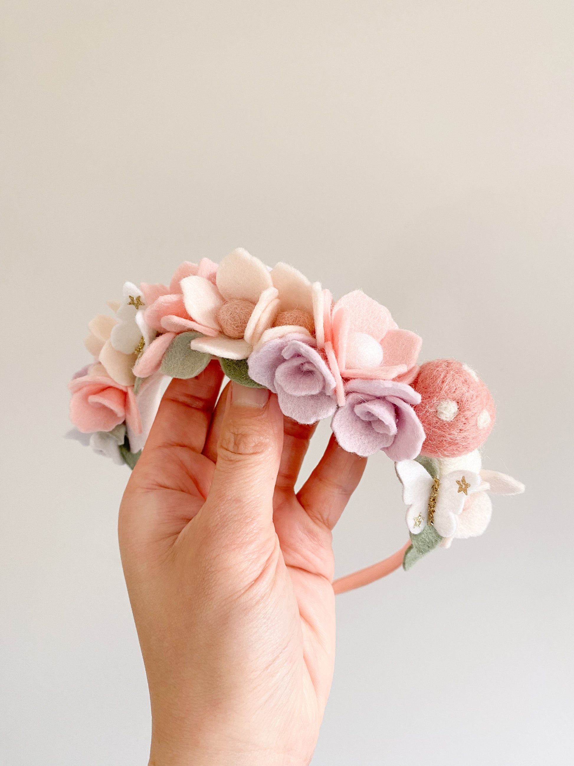 handmade felt flower crown for girls