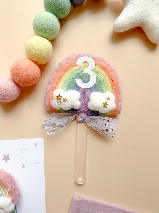 Rainbow Cake Topper