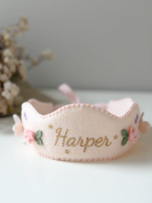 Personalised Birthday Crown - Secret Garden