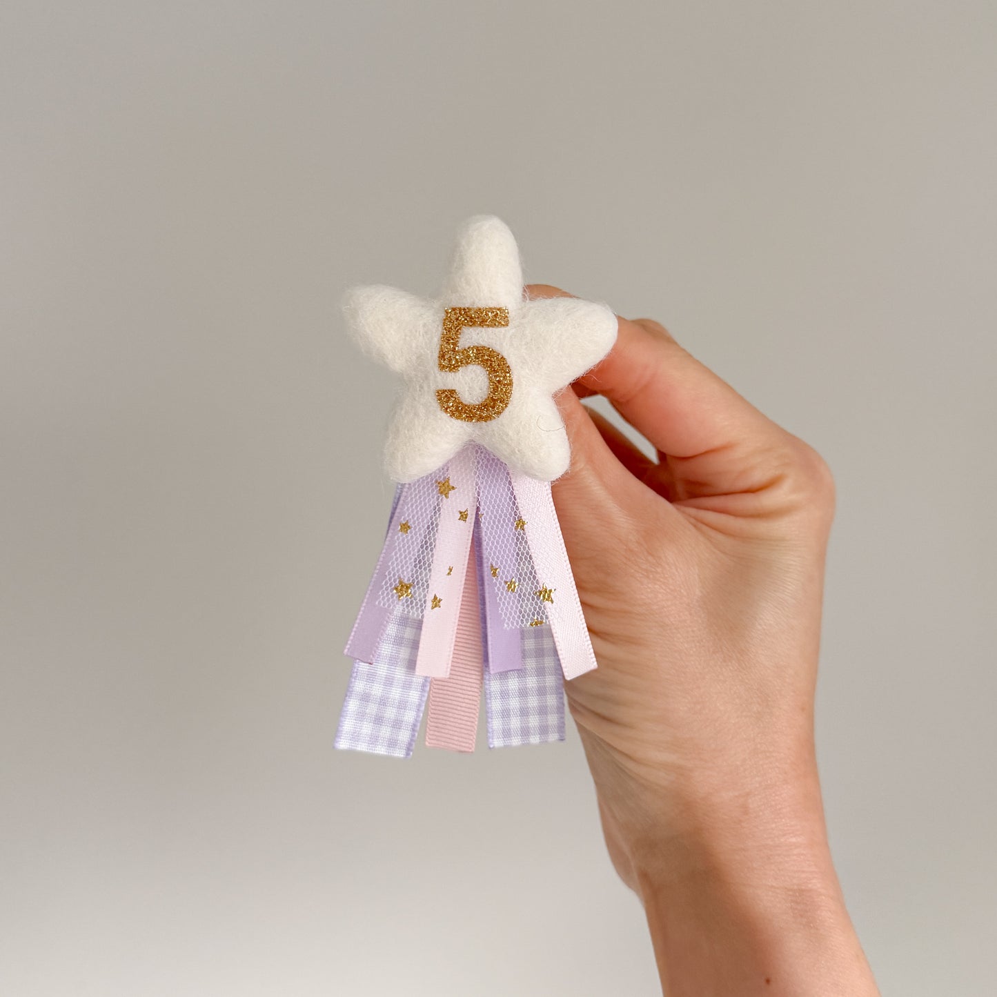 Star Birthday Badge - Pink and Lilac