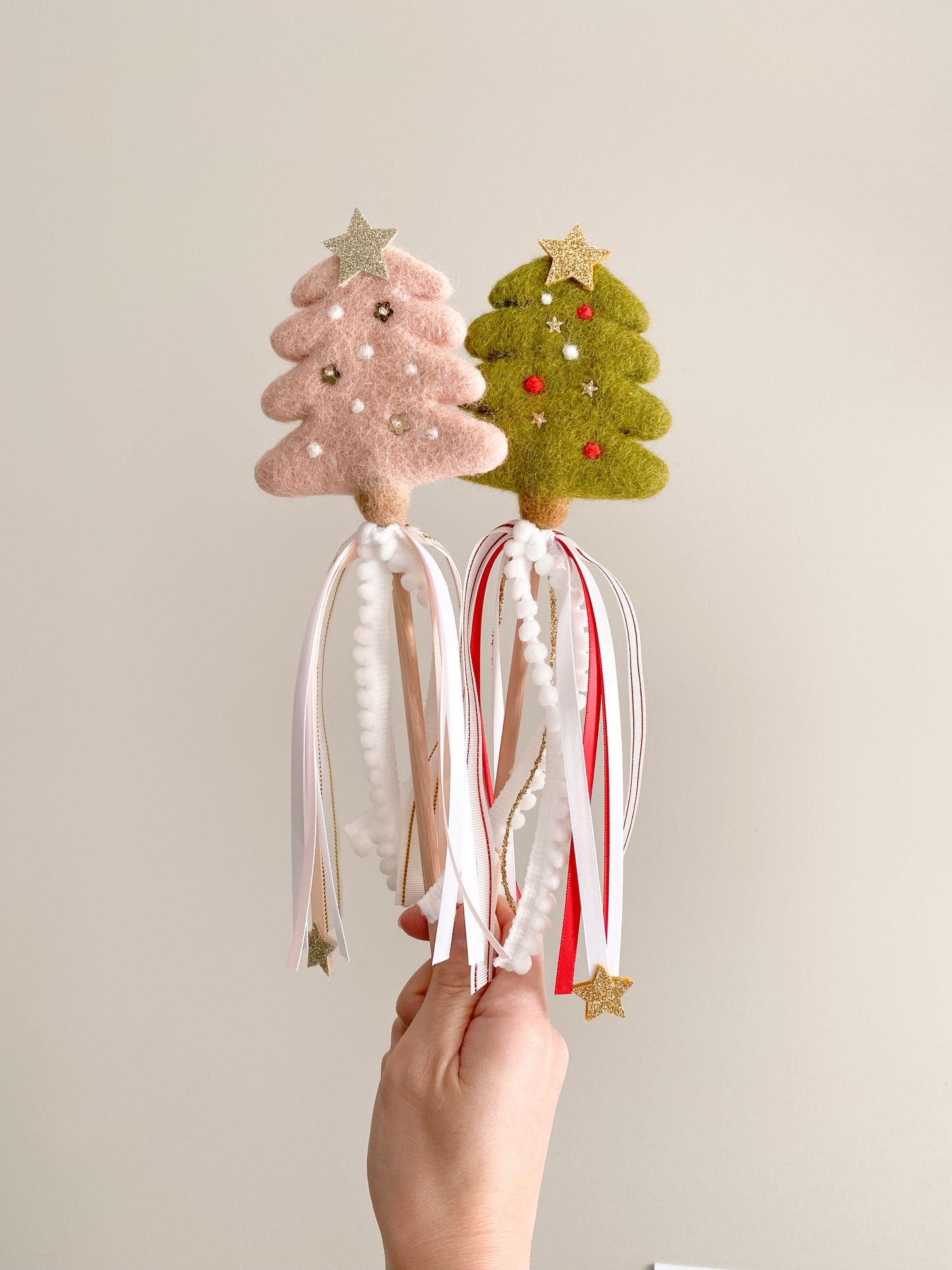 Christmas Wand - Ballet Pink Christmas Tree