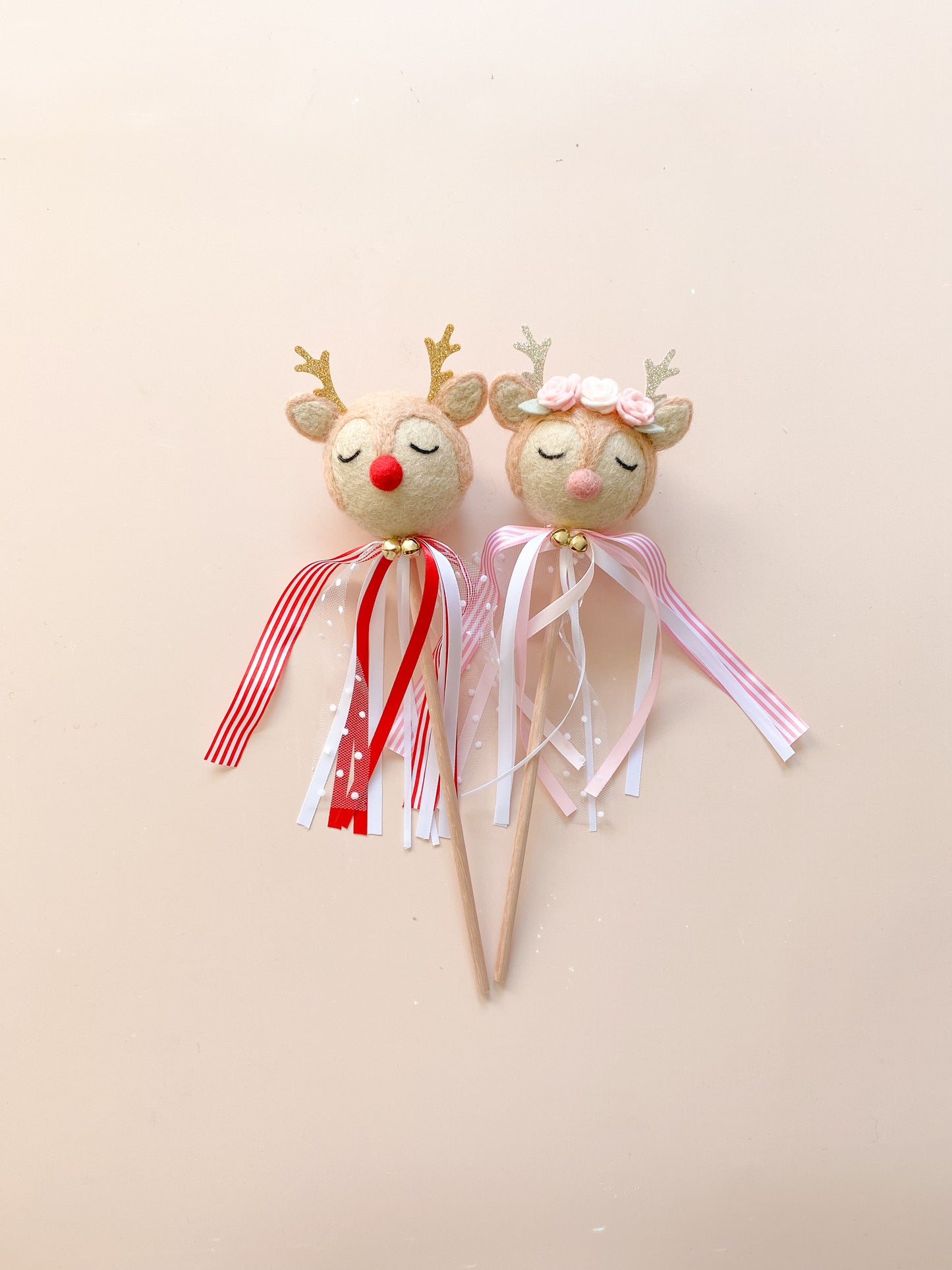 Christmas Wand - Reindeer with Pink Nose