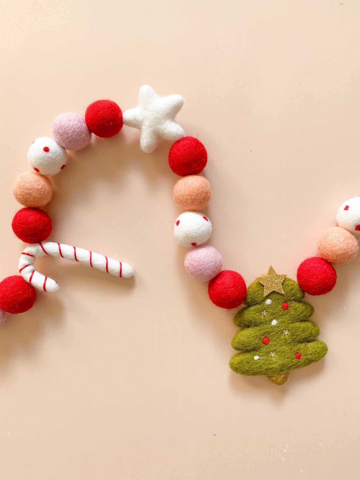 Christmas Jolly Garland - Red