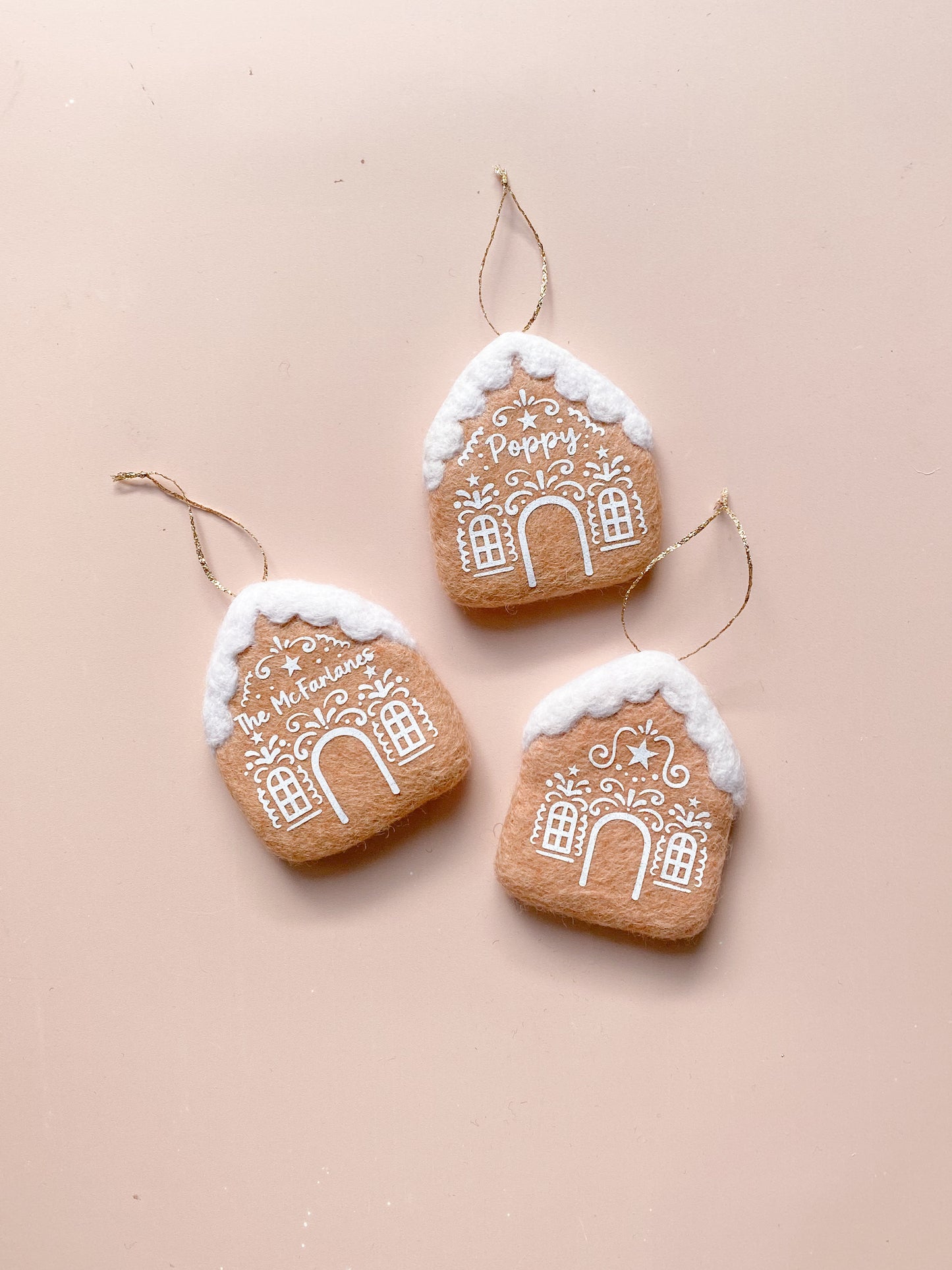 * RESTOCK MID NOV* Personalised Christmas Ornament - Gingerbread House