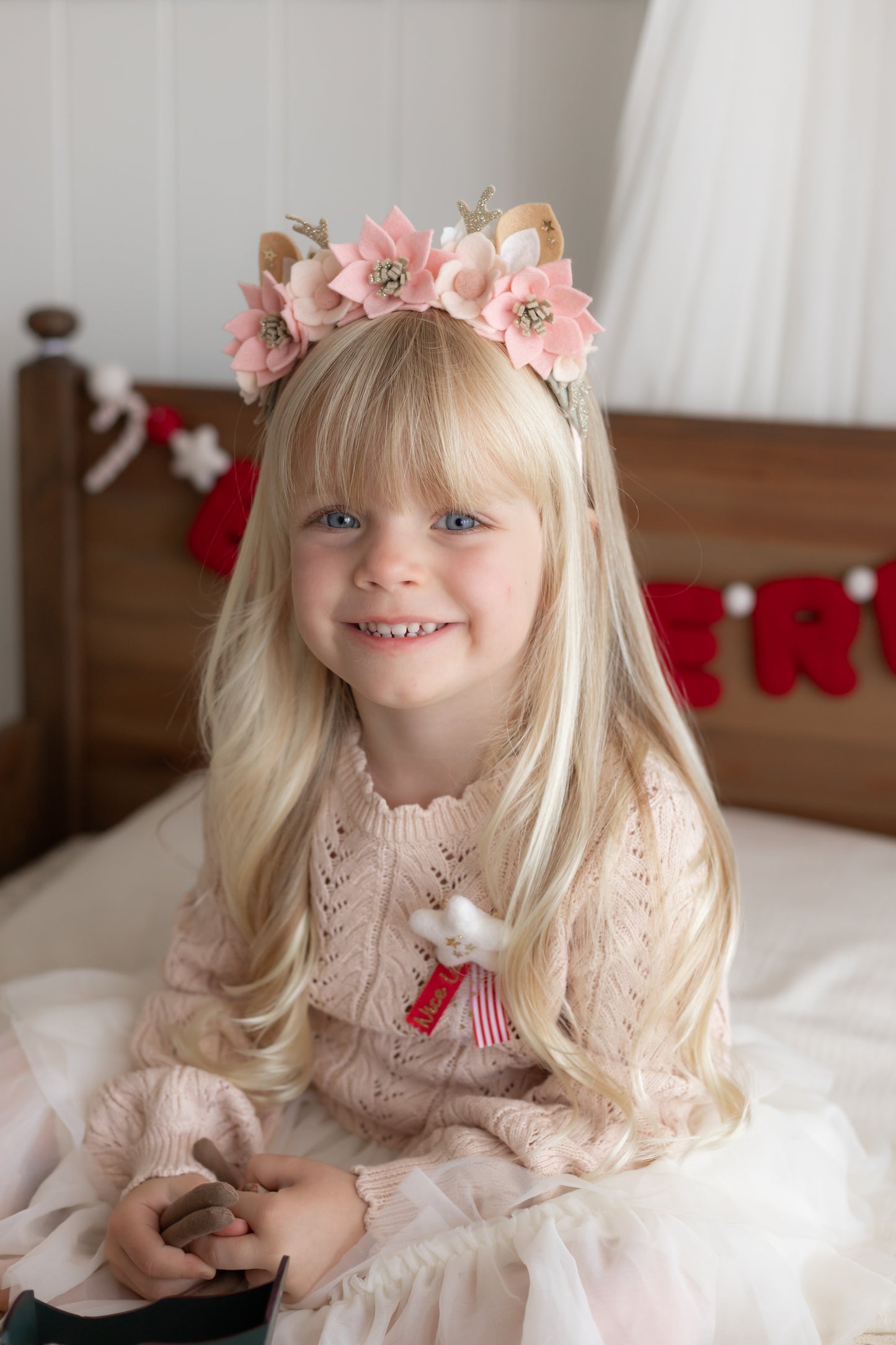 Reindeer Headband - Pink