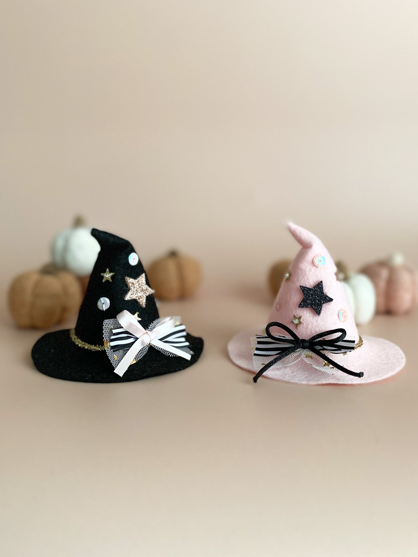 Witch Hat Headband/ Hair Clip - Pink