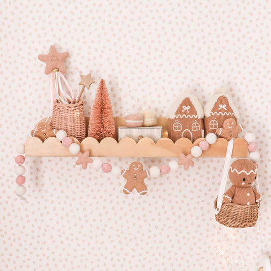 Gingerbread Kid Garland - Pink