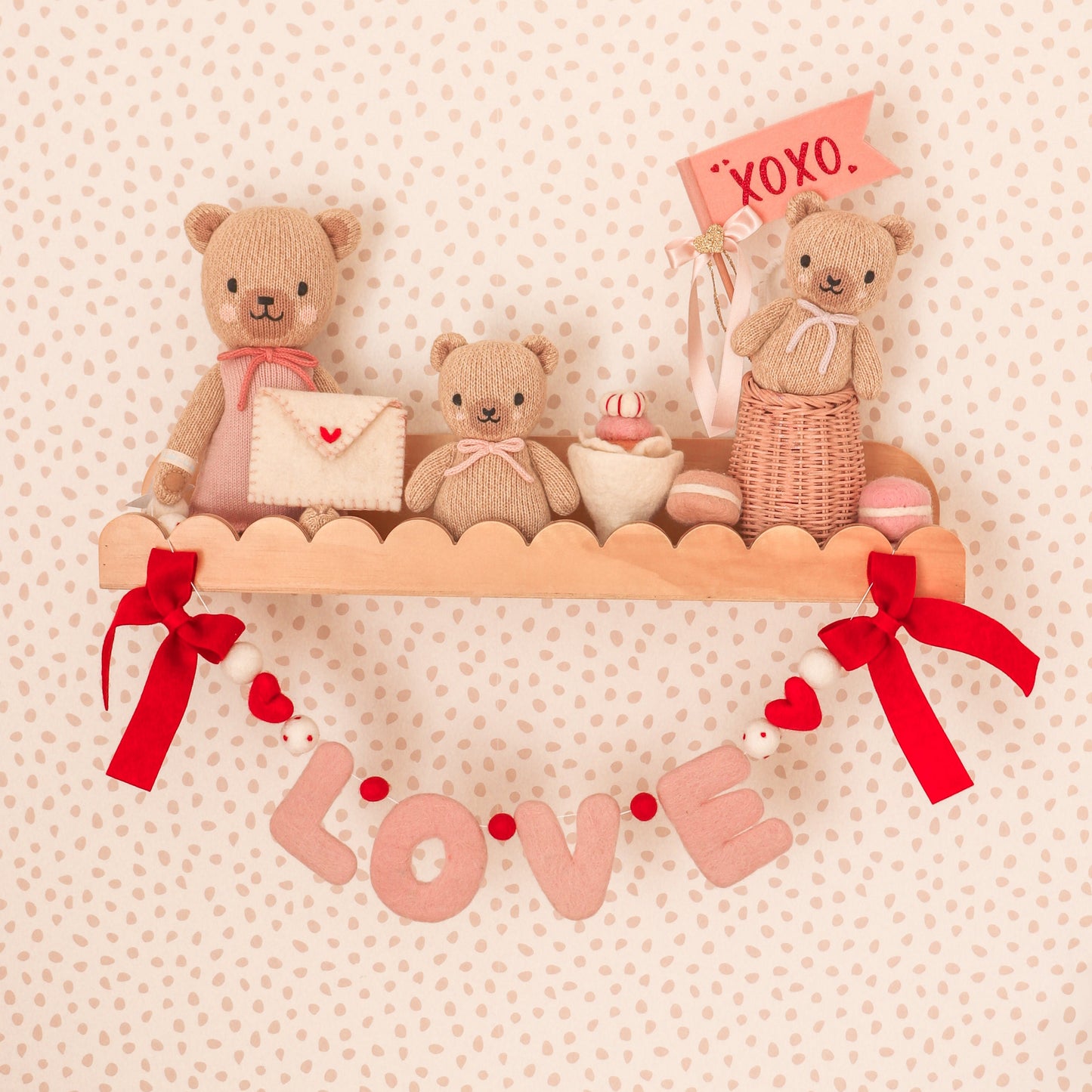 LOVE letter felt valentine's day garland