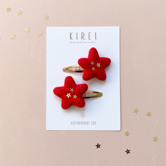 Christmas Star Snap Clips (Set of 2)