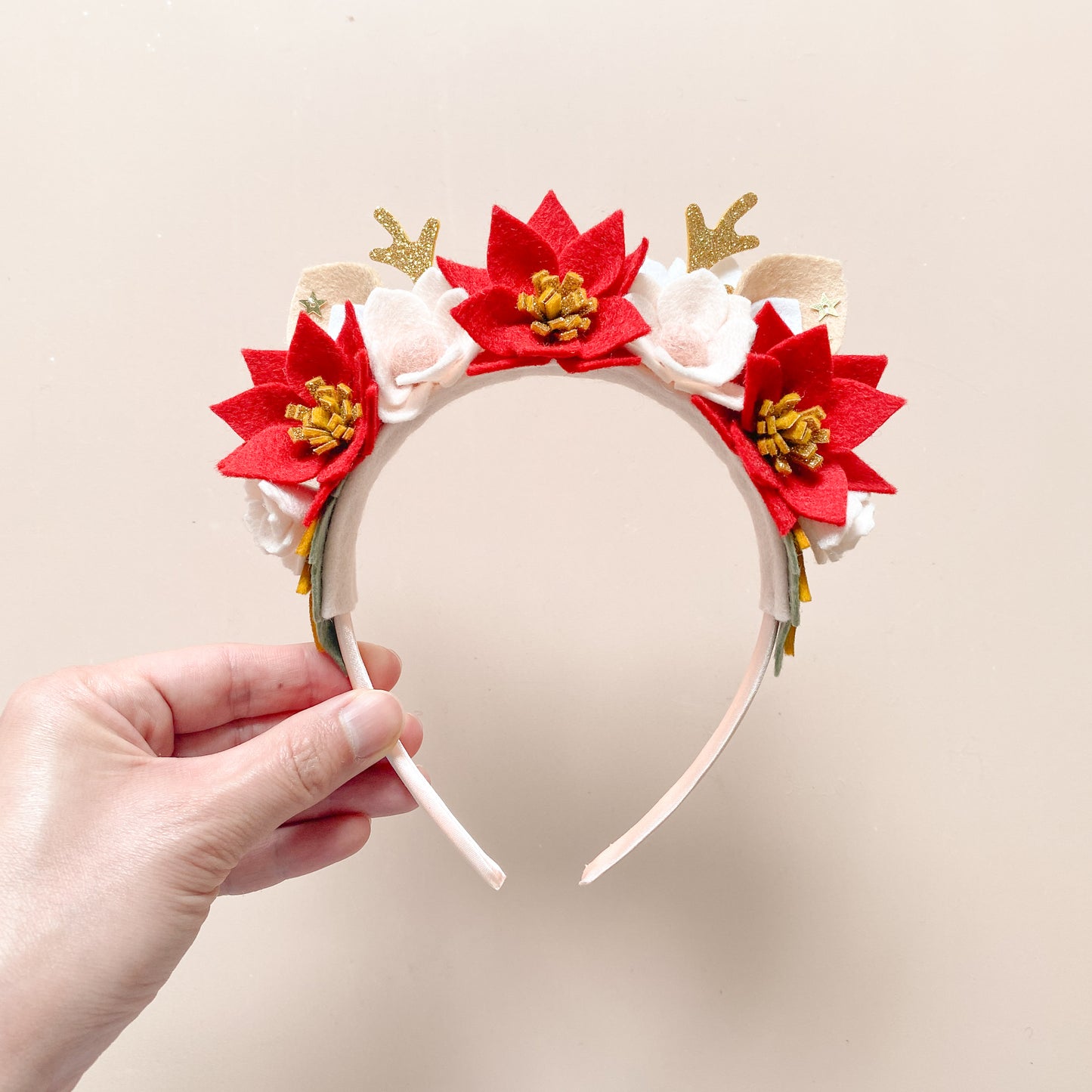 Reindeer Headband - Red