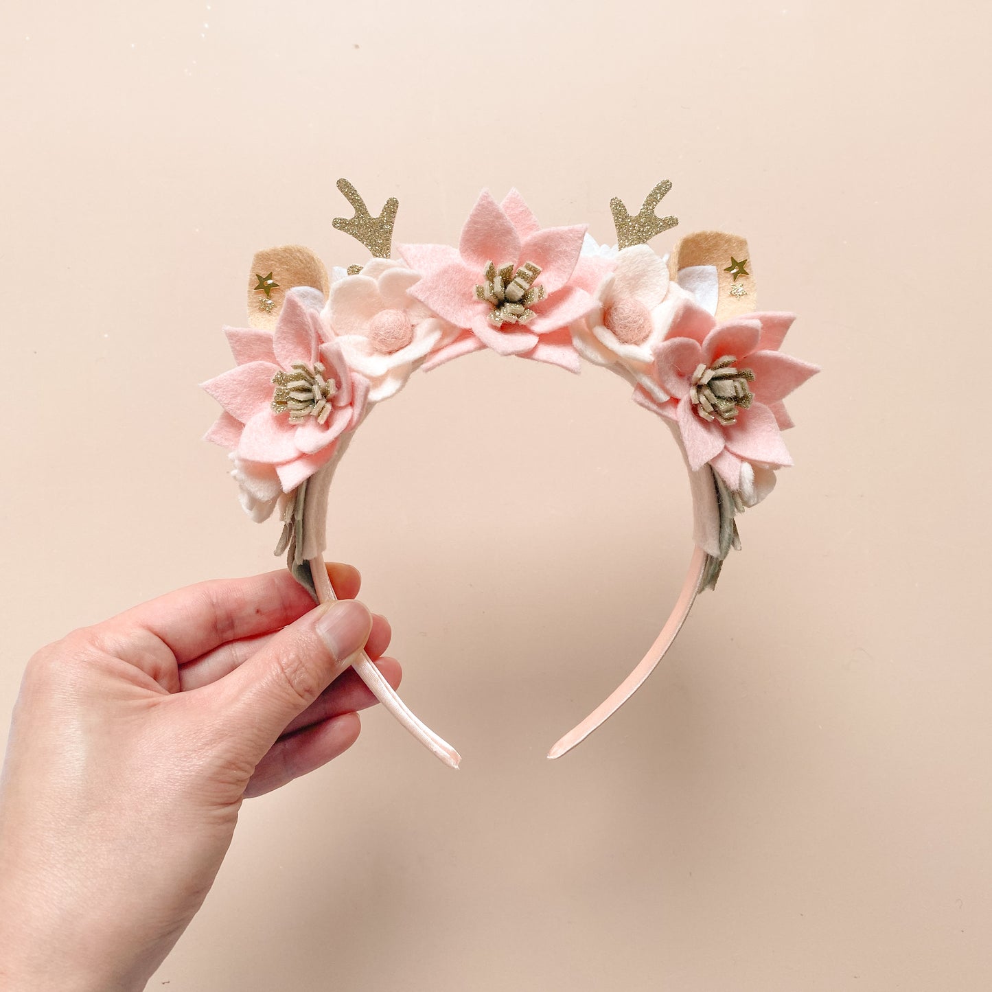 Reindeer Headband - Pink