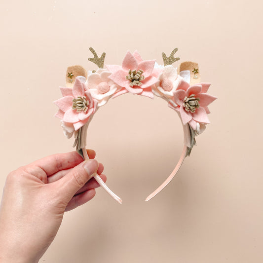 Reindeer Headband - Pink