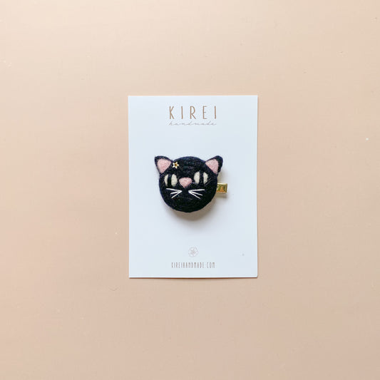 Lucky Black Cat Hair Clip