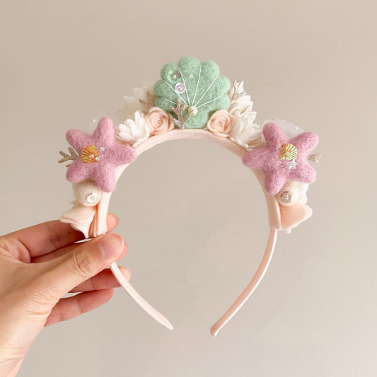 handmade felt mermaid crown for toddlers