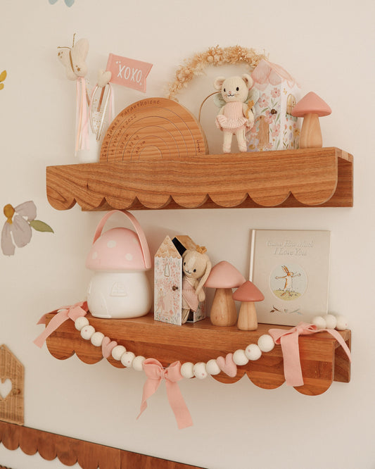 Bow and Heart Garland - Pink