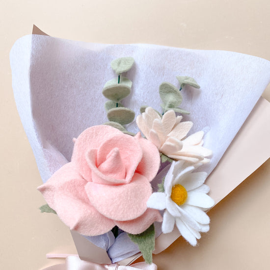 Handmade felt flower bouquet in Adelaide South Australia
