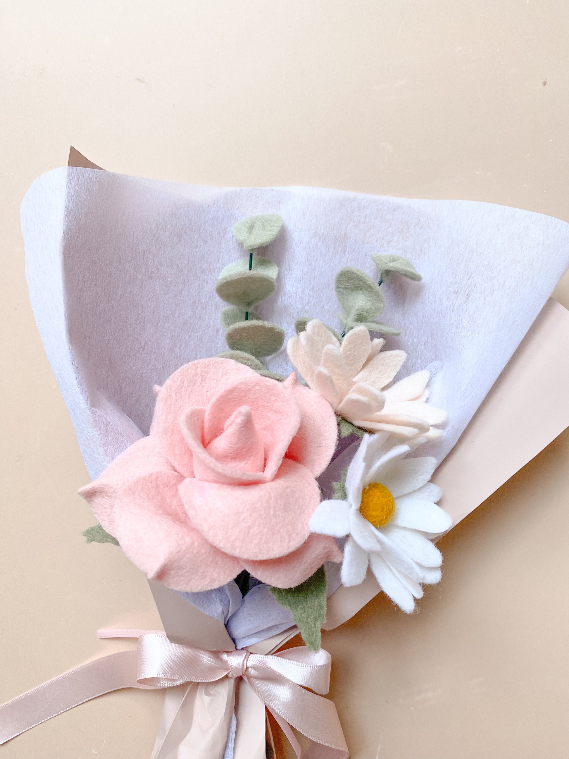 Handmade felt flower bouquet in Adelaide South Australia