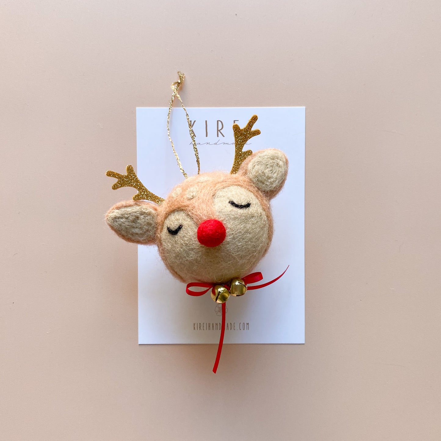 Reindeer Christmas Ornament - Red Nose