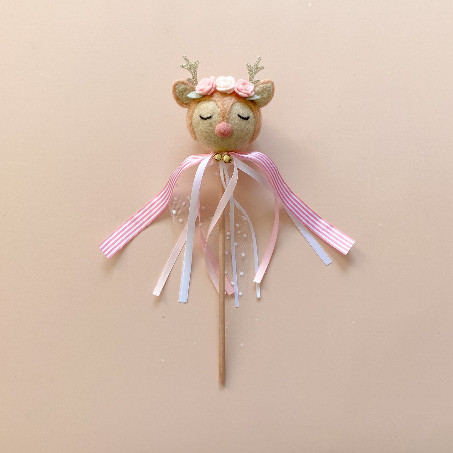 Christmas Wand - Reindeer with Pink Nose